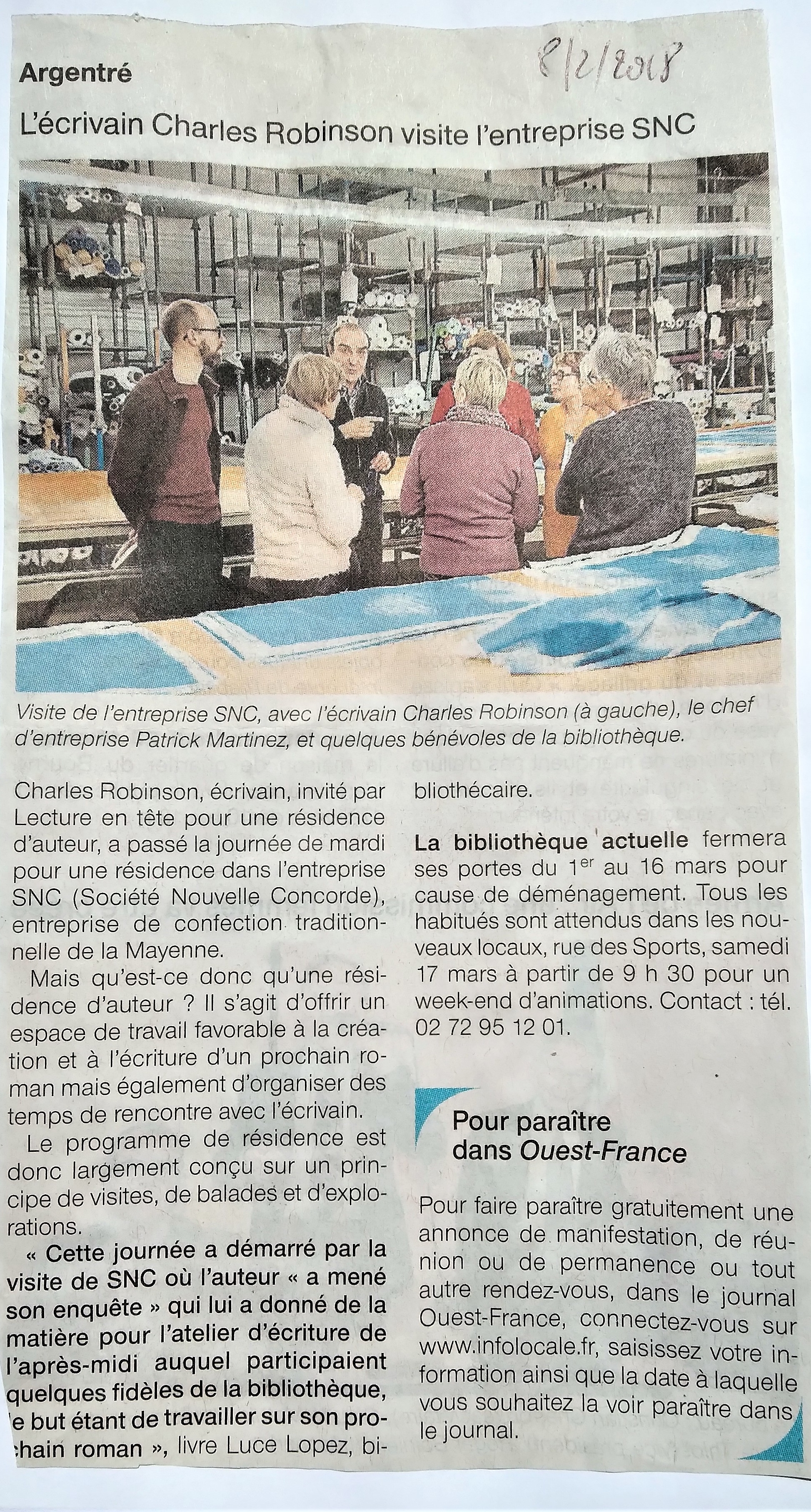 Charles Robinson Presse 2-2018