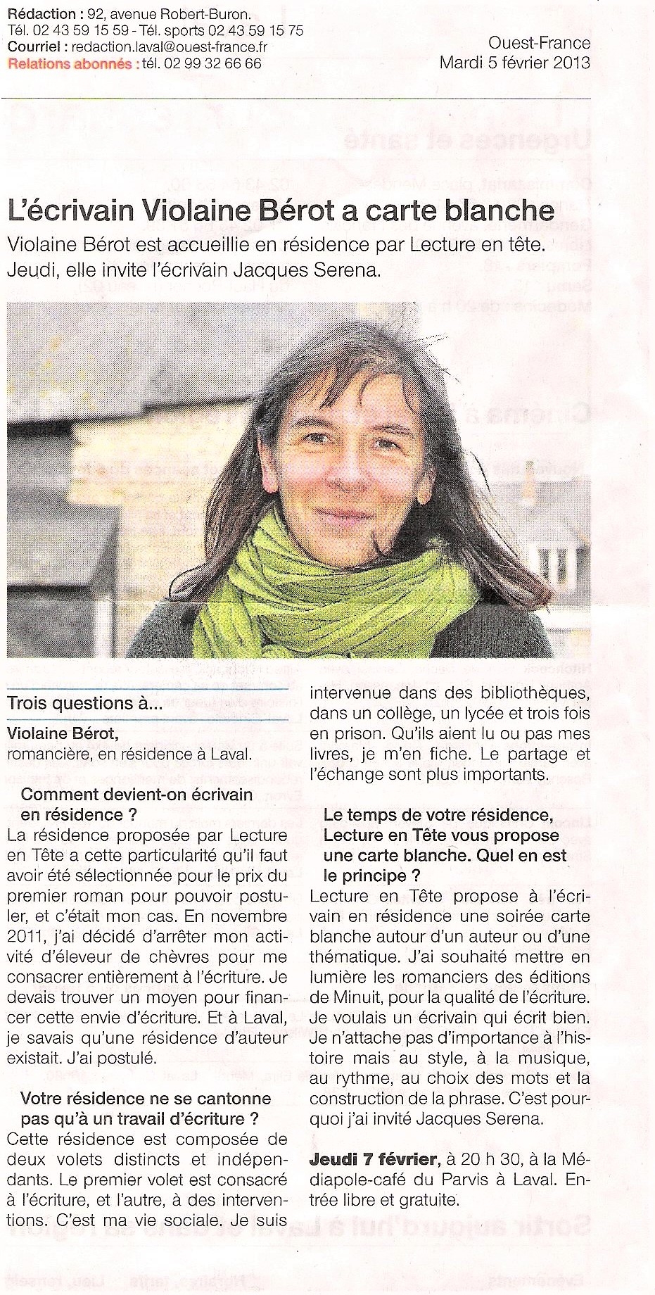 Violaine Berot presse 3-2013