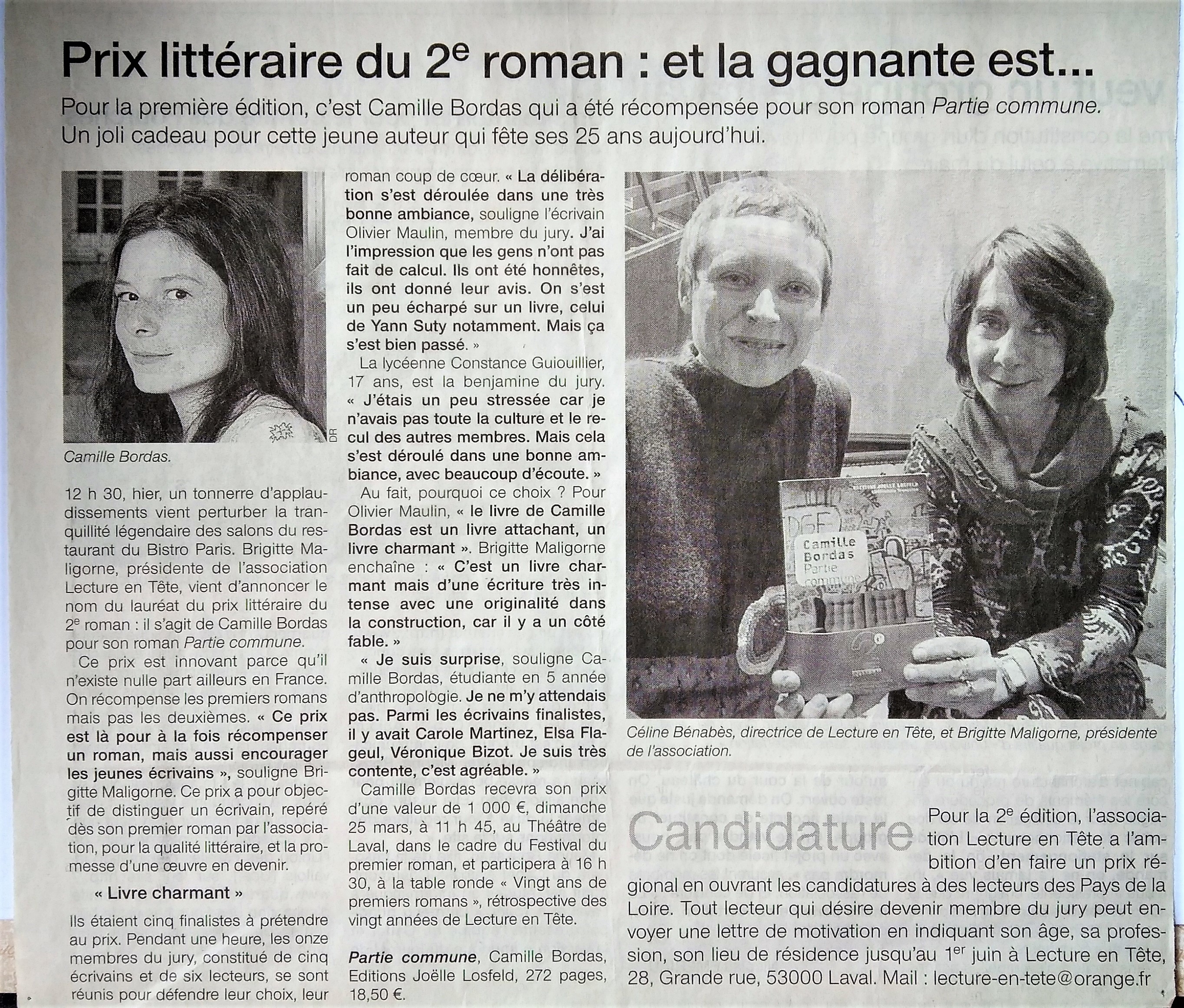 Camille Bordas presse 1-2012