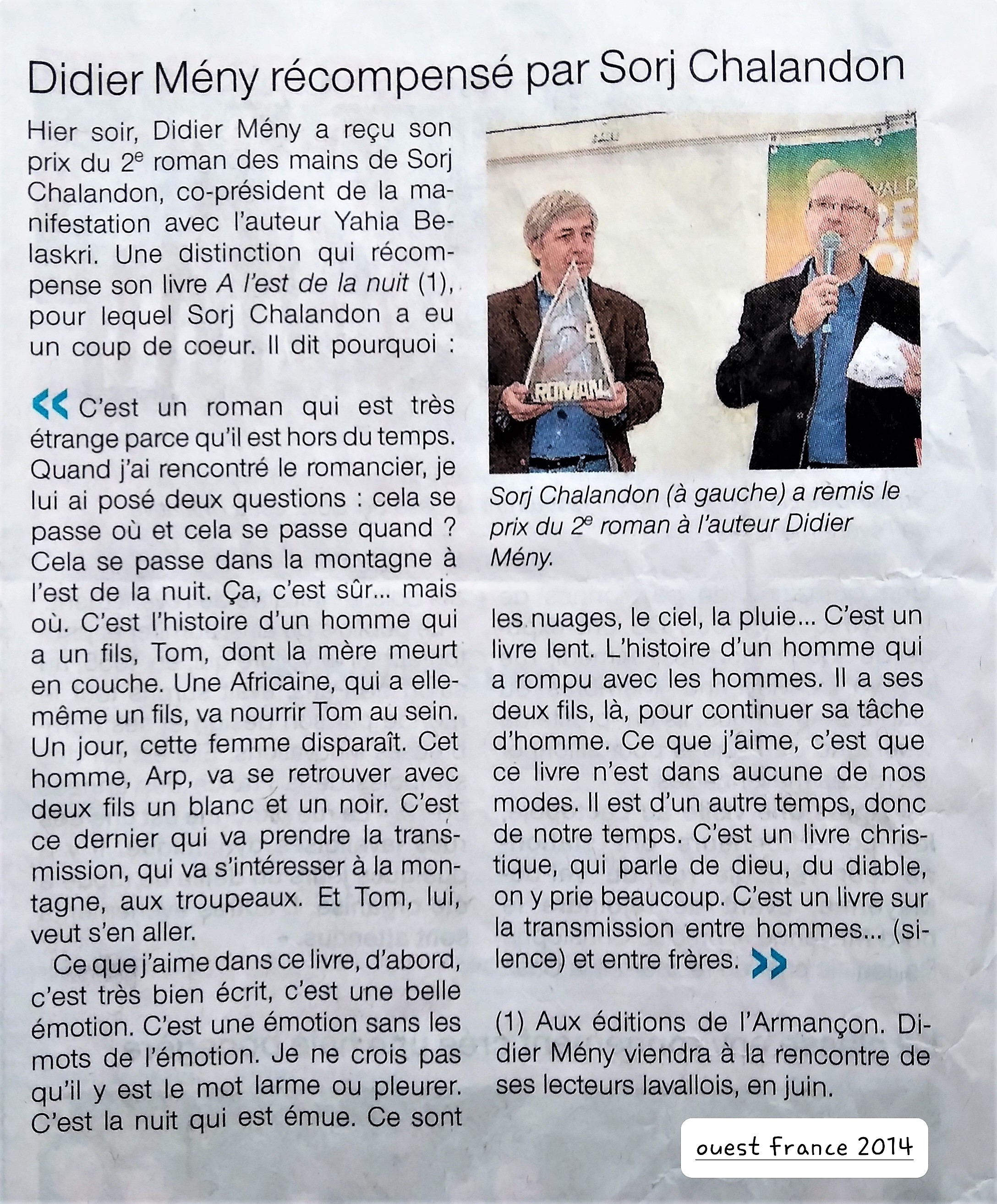 Didier Mény presse 2-2014